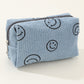 Zenana Smiley Face Corduroy Cosmetic Pouch