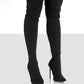 Point Toe Over Knee Stiletto Boots