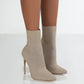 Mesh Point Toe Stiletto Boots