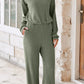 Round Neck Long Sleeve Jumpsuit