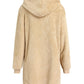 Fuzzy Pocketed Zip Up Long Sleeve Hooded Jacket