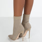 Mesh Point Toe Stiletto Boots