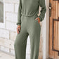 Round Neck Long Sleeve Jumpsuit