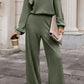 Round Neck Long Sleeve Jumpsuit