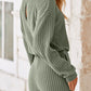 Round Neck Long Sleeve Jumpsuit