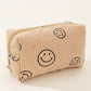 Zenana Smiley Face Corduroy Cosmetic Pouch